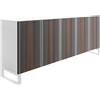HORM madia a 5 ante CARLOS su base Minimal Design L 240 cm - CL244BF+IB82BB
