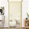 HSYLYM String Tenda per porte Decorazioni per finestre Divisorio Decorazioni per stanze Tenda singola per finestra 90x200cm Champagne