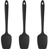 U-Taste Cucchiaio Spatola in Silicone Set di 3: U-Taste 315℃ Resistenza al Calore Raschietto in Gomma Flessibile senza BPA, per Cucinare Raschiare Mescolare, Utensili da Cucina (Nero)