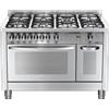Lofra Cucina a Gas PD126GV+E/2CI Acciaio Inox da 120cm - Garanzia Italia