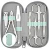 marQus Tagliaunghie Set Professionale - Kit da 7 Pezzi Made in Germany. Include Forbicine, Tronchesina robusta, strumenti di qualità ed Etui in Vera Pelle. Perfetto per viaggi e cura personale