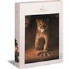 Ulmer Puzzleschmiede - Puzzle Simba - Il piccolo leone come classico puzzle da 1000 pezzi - Il dolce babby leone vuole diventare un supporto per il tronco in grandi api