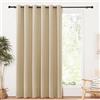 PONY DANCE Tende Camera da Letto Oscuranti con Anelli per Casa Curtain Termica Moderne Divisorie per Armadio Aperto 1 Pezzo L 200 x A 210 cm, Beige