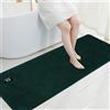 RTBQJ-AT Tappetino da bagno antiscivolo, extra large, in microfibra, tappeto da bagno, tappetino da cucina, tappetino da doccia, lavabile, verde scuro, 40 x 120 cm