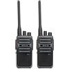 Retevis RB617 Walkie Talkie Ricaricabile, Ricetrasmittenti Professionali 4400mAh con Cavo USB Type-C 2 in 1, VOX, Allarme di Emergenza, Walkie-Talkie per Famiglia, Ristorante(Nero e Grigio, 2 Pezzi)
