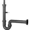 Cornat Rezyklat T355004R, sifone per dispositivi, 1 1/2 pollici x 40 mm, con beccuccio e supporto da parete, realizzato in plastica riciclata, qualità tedesca, sifone per dispositivi, colore nero