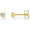 Thomas Sabo Orecchino da donna a perno singolo Pietra bianca Argento sterling 925 H2136-051-14