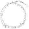 s.Oliver Bracciale in argento sterling 925/acciaio inossidabile per donna, bracciale, motivo, fornito in confezione regalo per gioielli