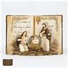 DRW Presepe in libro con bambino in sfera d'acqua in resina da 10 cm