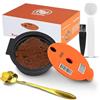 NOTSEK Capsule di Caffè Riutilizzabili Per Macchina Bosch Tassimo Capsule di Caffè Ricaricabili Tazze con Coperchio in Silicone Filtro da Caffè Ricaricabile con Codice a Barre Leggibile (180ml)
