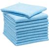 ZOLLNER 10 panni microfibra - multiuso - lavabili in lavatrice a 60°C - senza lasciare aloni e pelucchi - 32x32 cm - azzurro - Qualità alberghiera