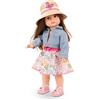 Götz 2190321 Precious Day Girls Elisabeth Minimaxi bambola - bambola in piedi alta 46 cm con capelli castani, occhi marroni addormentati in set da 8 pezzi