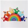 6 gnometti morbidi arcobaleno Grimm's