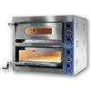 Ggf forno per pizza elettrico 2 camere - 4+4 pizze Ø 36 cm - misure esterne L101 x P85 x 75h cm.