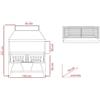 Hot Class Bistecchiera a carbone con 2 pozzetti regolabili (72x42 cm)completa di cappa e plenum - L. 150 CM