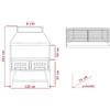 Hot Class Bistecchiera a carbone con 2 pozzetti regolabili (56x42 cm)completa di cappa e plenum - L. 120 CM