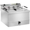 Amitek Friggitrice elettrica da banco per pasticceria 18 lt. con rubinetto di scarico 9000 watt