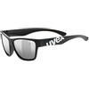 uvex sportstyle 508, occhiali da sole per bambini, specchiato, incl. fascia, black matt/silver, one size