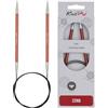 KnitPro Maglia PRO 100 cm x 5,50 Millimetri di Alluminio bloccate circolari per Maglieria Aghi-Zing-Brown