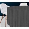 Soleil d'ocre Pavone Tovaglia, Poliestere, Grigio, Diametro 180 cm