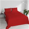 MB HOME ITALY Set Lenzuola Letto Matrimoniale Cotone Max Color, lavorato in Italia - Completo Letto, Lenzuolo Sotto con Angoli, Telo Sopra 240x300 cm e 2 Federe con Patella Interna, Rosso