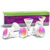 GY Lampadina intelligente a LED 6 WiFi compatibile con Alexa/Google Home, 7W 500LM GU10 RGB Dimmerabile 16 milioni di colori Bianco caldo/freddo 2700K-6500K RA80