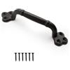 KLEHOPE Maniglia per Porta Scorrevole, Maniglia Porta Esterna in Ghisa, Lunghezza 220 mm, Maniglie per Mobili Adatta per Verande, Garage, Fienili, Armadi, Bagni (Nera)