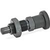 Ganter Normelemente Ganter Norm elementi, Resto Bulloni - GN 817, senza resto Blocco, Acciaio Brunito, Resto di temprato, 1 pezzi, nero, GN 817-4-6-BK