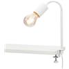 Briloner Leuchten - Lampada a morsetto, lampada a morsetto, 1x E27, max. 10 Watt, incl. interruttore a cavo, incl. braccio flessibile, metallo, bianco, 477mm