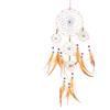 DonDon Acchiappasogni grande con perle e vere piume bianco natura Ø 16 cm