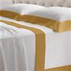 Lisola Set Completo Lenzuola Una Piazza e Mezza, Cotone e Raso, 1 Lenzuolo da sopra 180x290cm + Lenzuolo da sotto 120x200x30cm + 1 Federa 80x50cm, Made in Italy, Modello: Diamante, Giallo Scuro