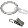 Gardinia Anello per Tenda per bastoni per Tenda, incl. Inserti scorrevoli, Ganci Pieghevoli e Ganci a Clip, Linea Kira