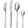 Gerlach Set di Posate Lucido Antica, Acciaio Inox, Argento, 30 x 27 x 5 cm, 24 unità