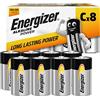 Energizer Alkaline Power - Batterie C (Confezione da 8) - 1,5V Alcaline - Potenti per torce elettriche e giocattoli -100% imballaggio riciclabile - 7 anni di conservazione [Esclusiva Amazon]