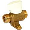 DIPRA - Valvola Gas Naturale Maschio/Maschio 15/21 - Filettatura Ingresso e Uscita M 15/21 - Certificato NF