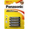Pile Ministilo AAA - 1,5V - alcalina - Panasonic - blister 4 pezzi