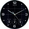 Orologio da parete 4 fusi on time - diametro 30,5 cm - nero - Unilux