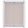 sunlines SunL Ines Plissettato Made in Germany, Luce del Giorno, echtc Rush Klemmfix, Argento Grigio Schiene, 55 X 150, Tessuto, Naturale, 55 x 2.3 x 150 cm