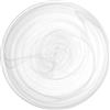 H&h set 6 piatti fondi alabastro in vetro bianco cm21