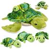 Aoriher Tartaruga in Peluche 12 Pollici con 4 Pezzi Piccole Mini Tartarughe di Peluche Morbida Tartaruga Marina di Peluche Giocattoli di Peluche Cuscino di Tartaruga Abbracciata per Decorazione