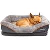 JOYELF Small letto per cani in memory foam, letto per cani ortopedico e divano con rivestimento rimovibile e lavabile cuccia per cani di taglia grande e giocattoli squeaker come regalo