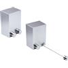 MUYIRTED Cavo Stendibiancheria Per Esterno, 2 Pezzi Corda Stendibiancheria 4.2m, Filo Stendibiancheria Retrattile, Corda In Acciaio Inox, Con Tendifilo, Salvaspazio, Argento
