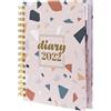 Collins Scandi - Agenda giornaliera 2022, formato A5, colore: Terrazo Pink