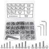 YIXISI 267 Pezzi M4 M5 M6 Viti a Testa Esagonale con Esagono Incassato in Acciaio Inox Assortimento Kit, Set Bulloni e Dadi, con 3 Chiavi Esagonali