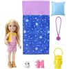 Barbie Siamo in Due Chelsea in Campeggio - PlaySet con Bambola Chelsea e il suo Gufetto - Sacco a Pelo - Binocolo - 15 cm - Regalo dai 3 ai 7 Anni, HDF77