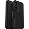 Otterbox Cover per Samsung Galaxy S22 Strada, resistente a shock e cadute, vero cuoio, 2 slot carte di credito, testata 3x vs norme MIL-STD 810G, Nero, Senza Retail Package