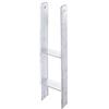 Alberts GAH-Alberts 213848 Staffa portapalo ad H | zincata a caldo | larghezza libera 121 mm | altezza totale 600 mm | spessore del materiale 6 mm