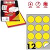 MARKIN Etichetta adesiva R/310 giallo fluo 100fg A4 tonda Ø60mm (12et/fg) Markin
