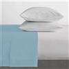 Home Tresor - Lenzuolo Sopra Matrimoniale Maxi cm. 270 x 300, Made in Italy, Azzurro