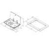 Piano cottura fl1323 1f dx 530x340x150